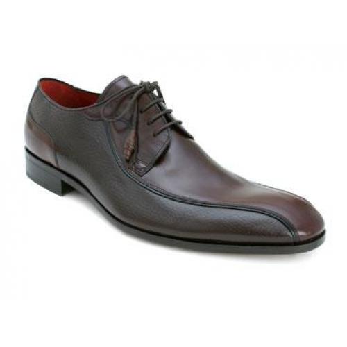 Mezlan "Coppi" Brown Genuine Deerskin/Calfskin Italian Shoes